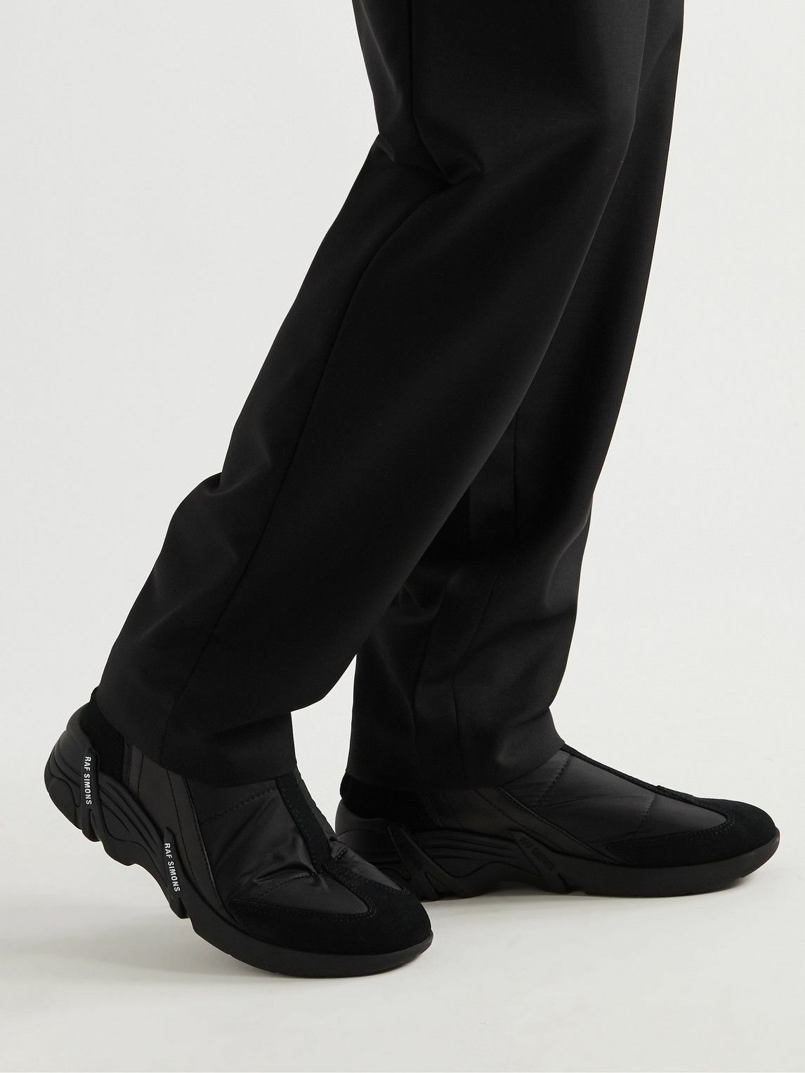 Raf Simons - Cylon 22 Quilted Nylon, Leather and Suede Boots - Black ...