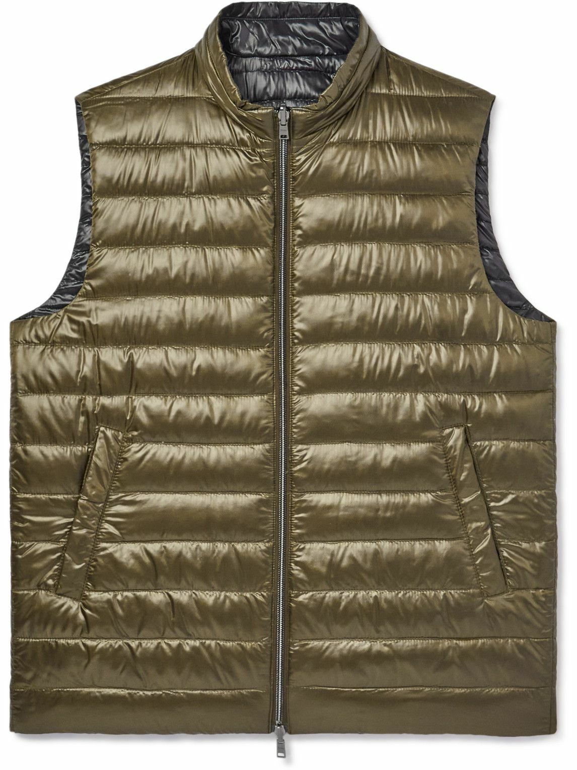 Photo: Herno - Reversible Quilted Shell Down Gilet - Green