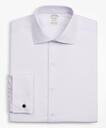 Brooks Brothers Men's Stretch Soho Extra-Slim-Fit Dress Shirt, Non-Iron Twill English Collar French Cuff Micro-Check | Lavender