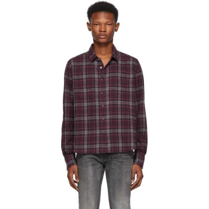 saint laurent checked shirt