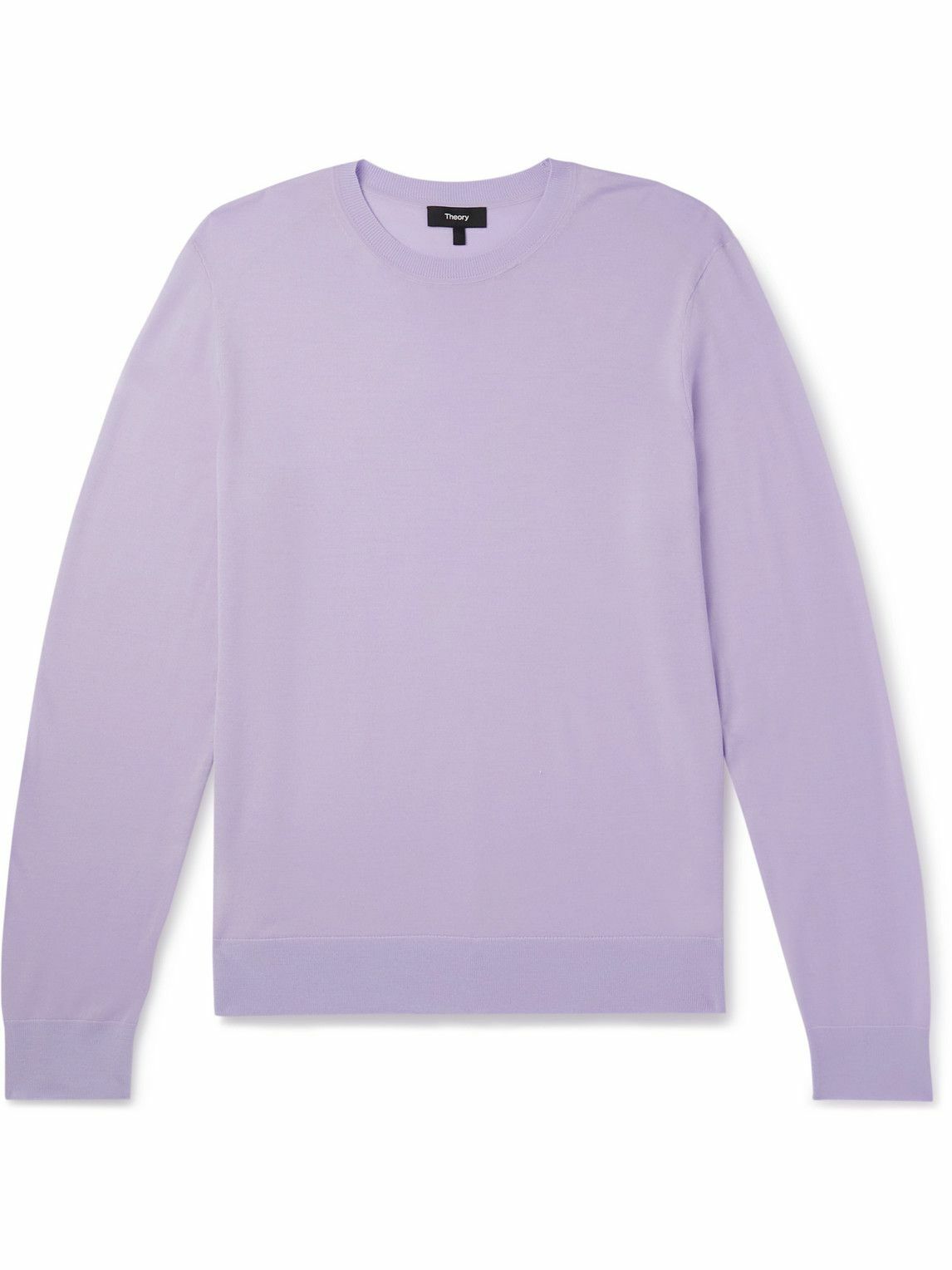 Theory - Slim-Fit Wool-Blend Sweater - Purple Theory