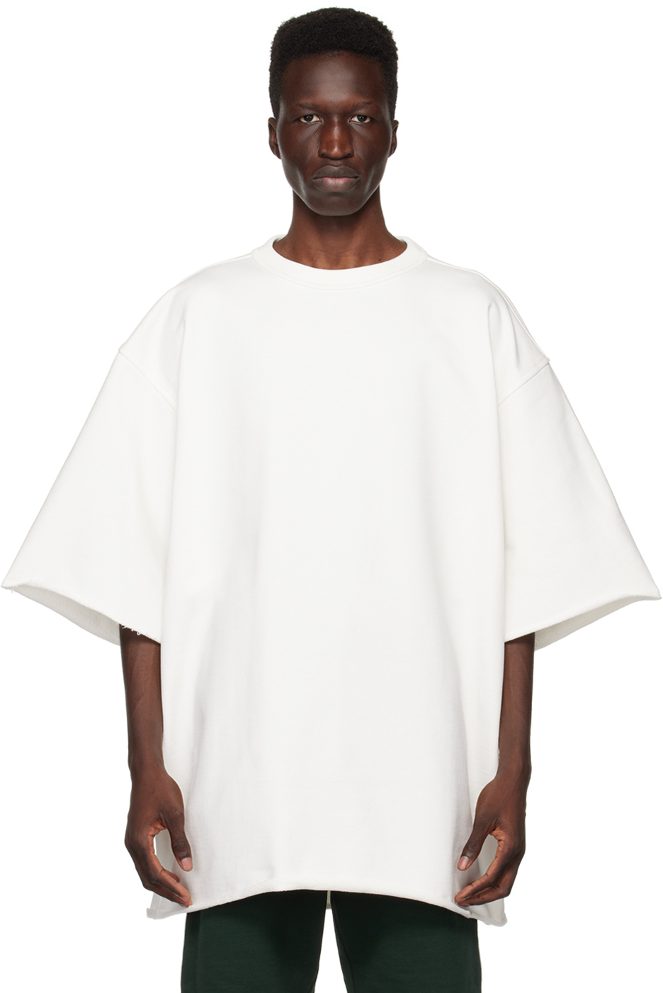 Dries Van Noten White Raw Edge T-Shirt Dries Van Noten