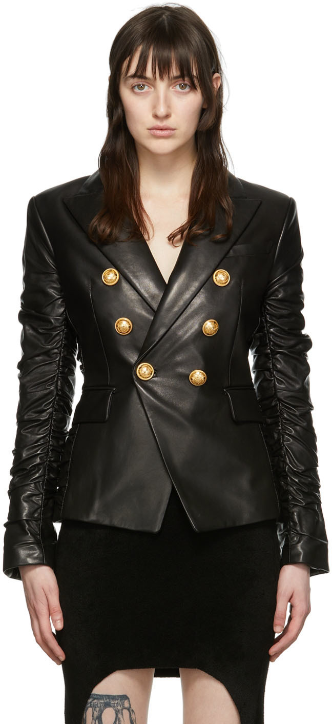 Balmain Black Lambskin Jacket Balmain