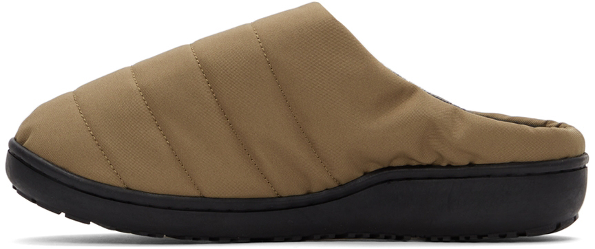 SUBU Khaki Quilted Nannen Slippers