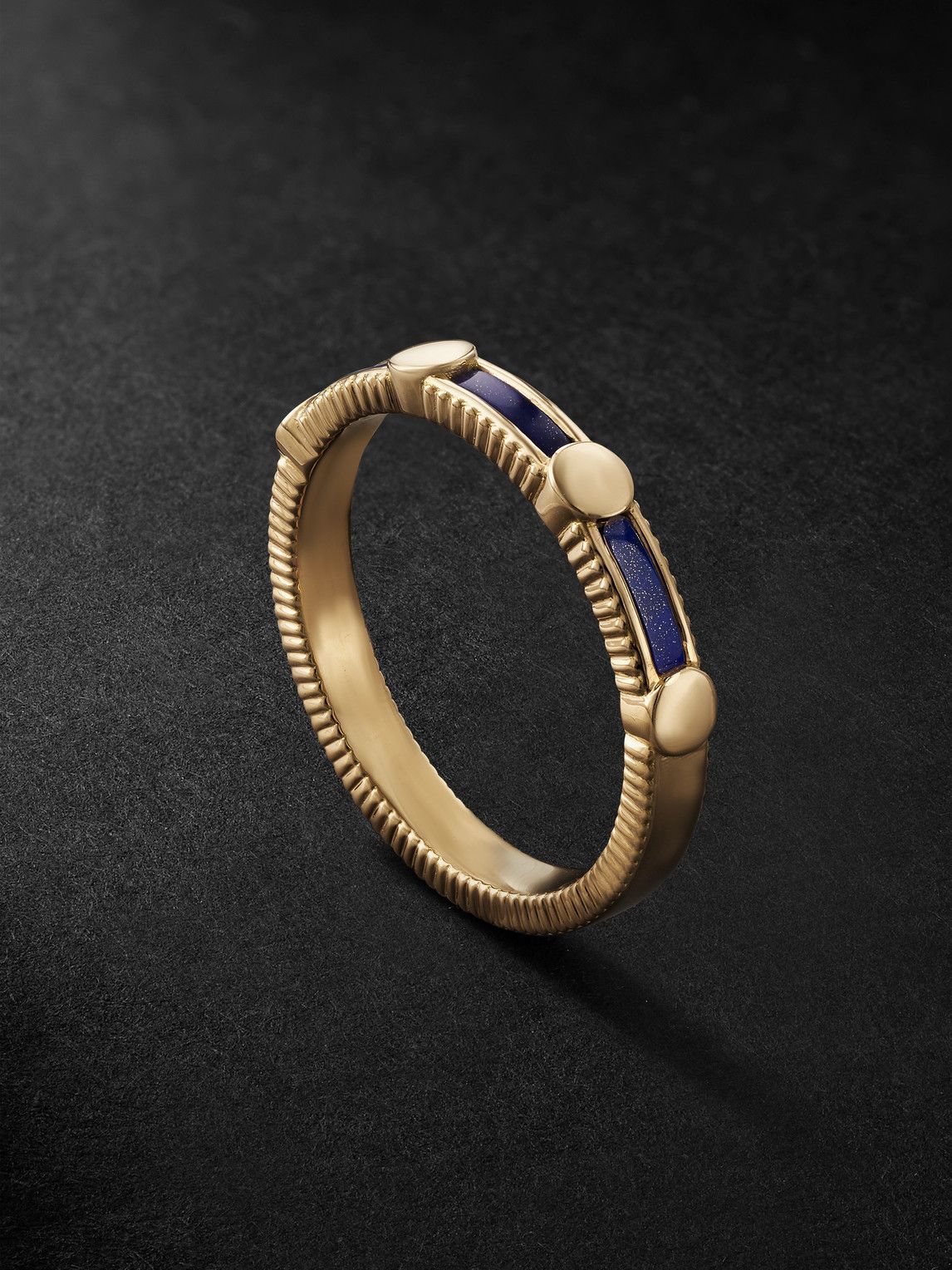 Photo: Viltier - Alliance Rayon Gold Lapis Lazuli Ring - Gold
