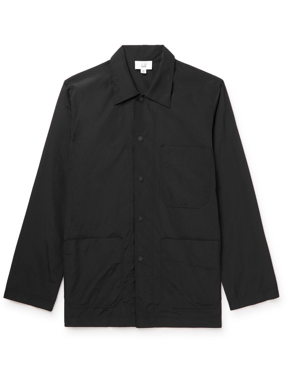 Dunhill - Logo-Embroidered Shell Overshirt - Black Dunhill