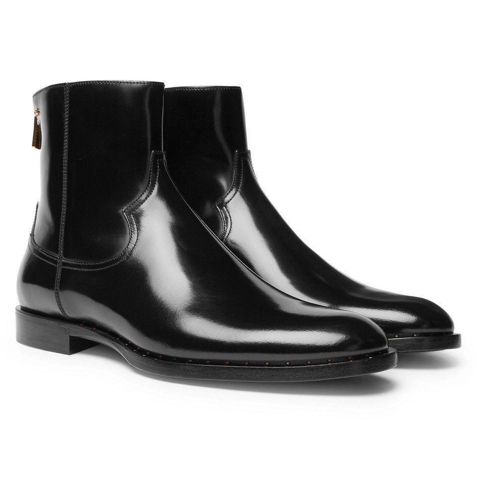 Dolce & Gabbana - Polished-Leather Chelsea Boots - Men - Black Dolce ...