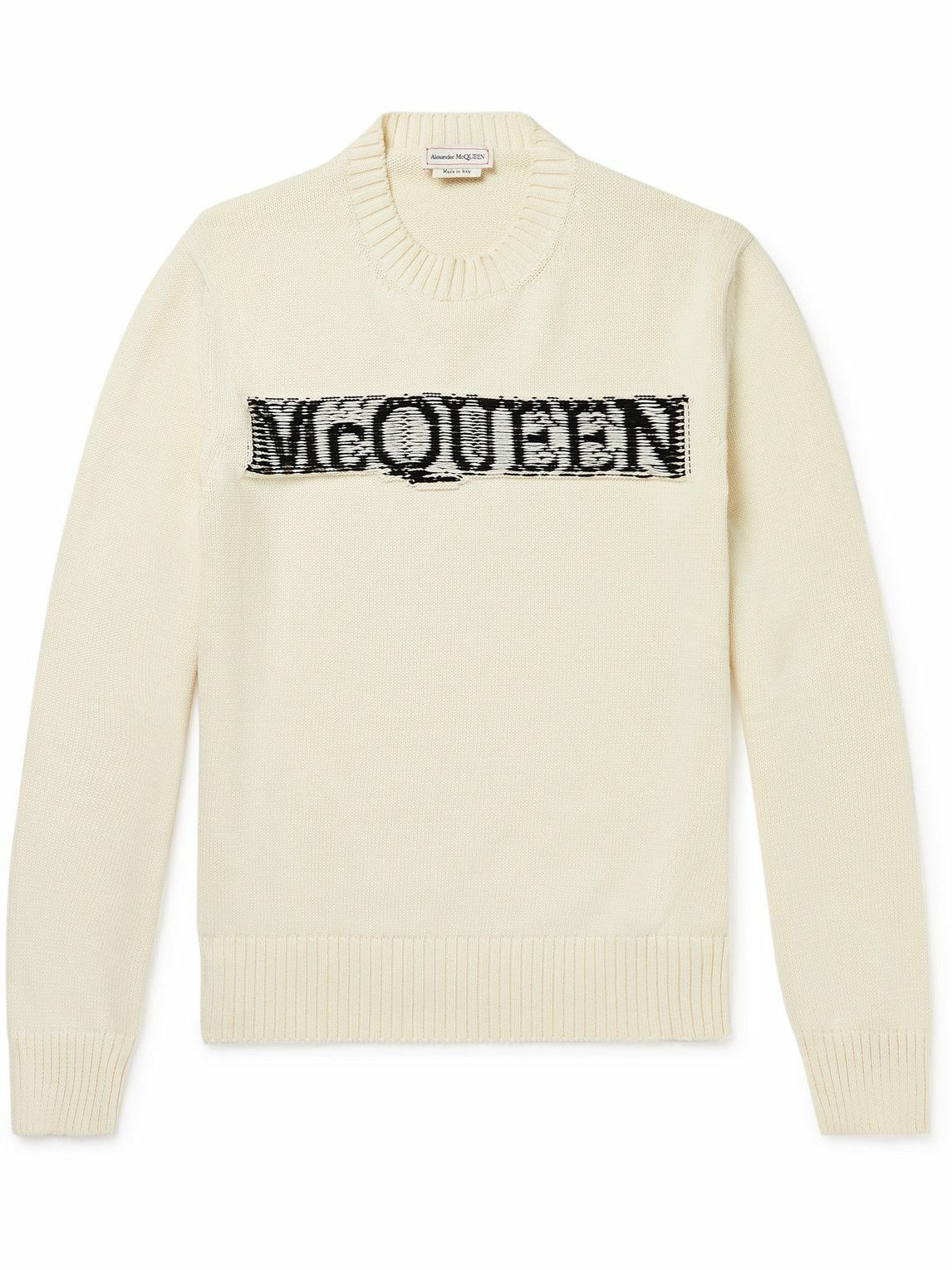 Alexander McQueen - Embroidered Cotton Sweater - Neutrals Alexander McQueen