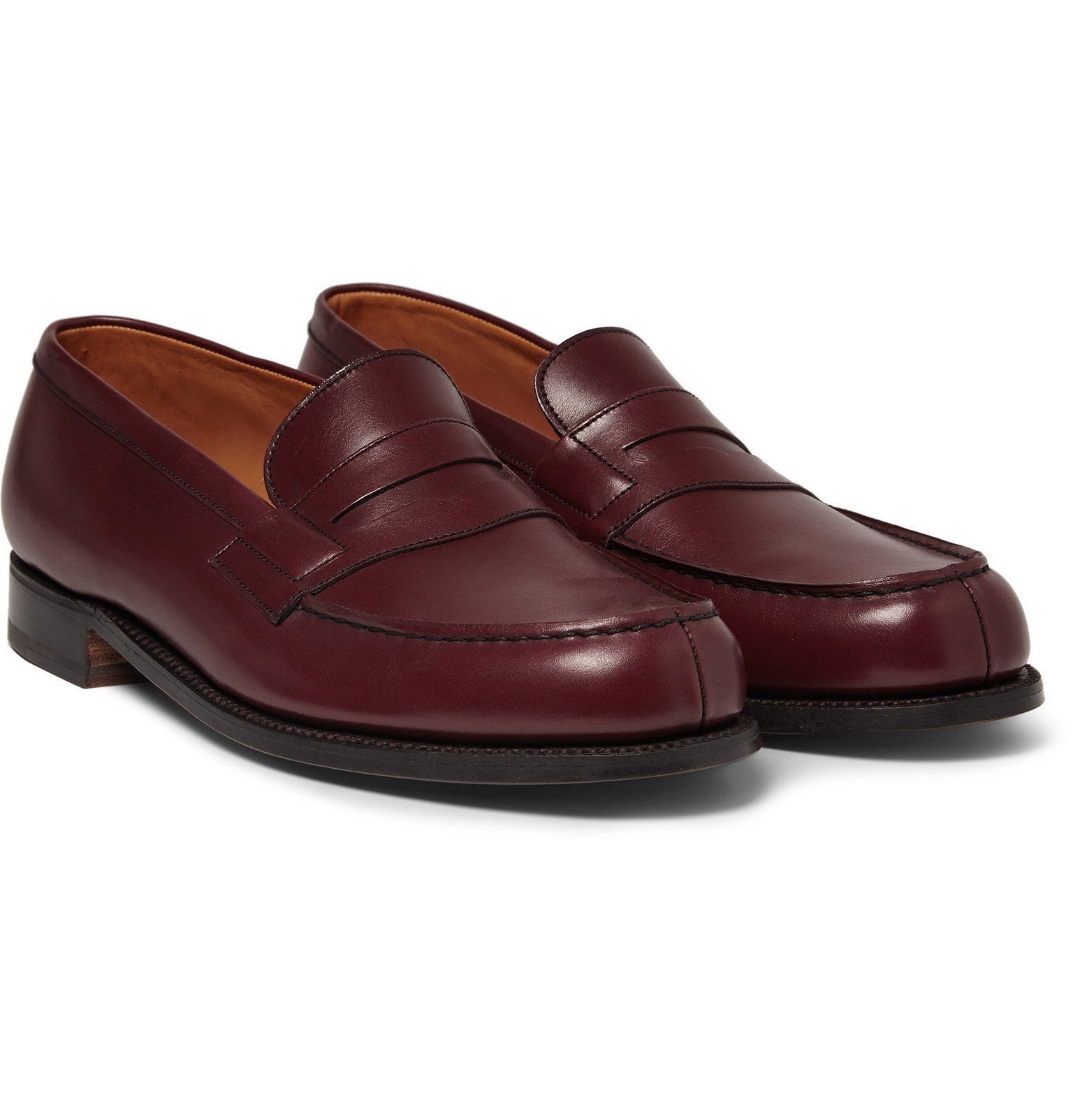 J.M. Weston - 180 The Moccasin Leather Loafers - Burgundy J.M. Weston