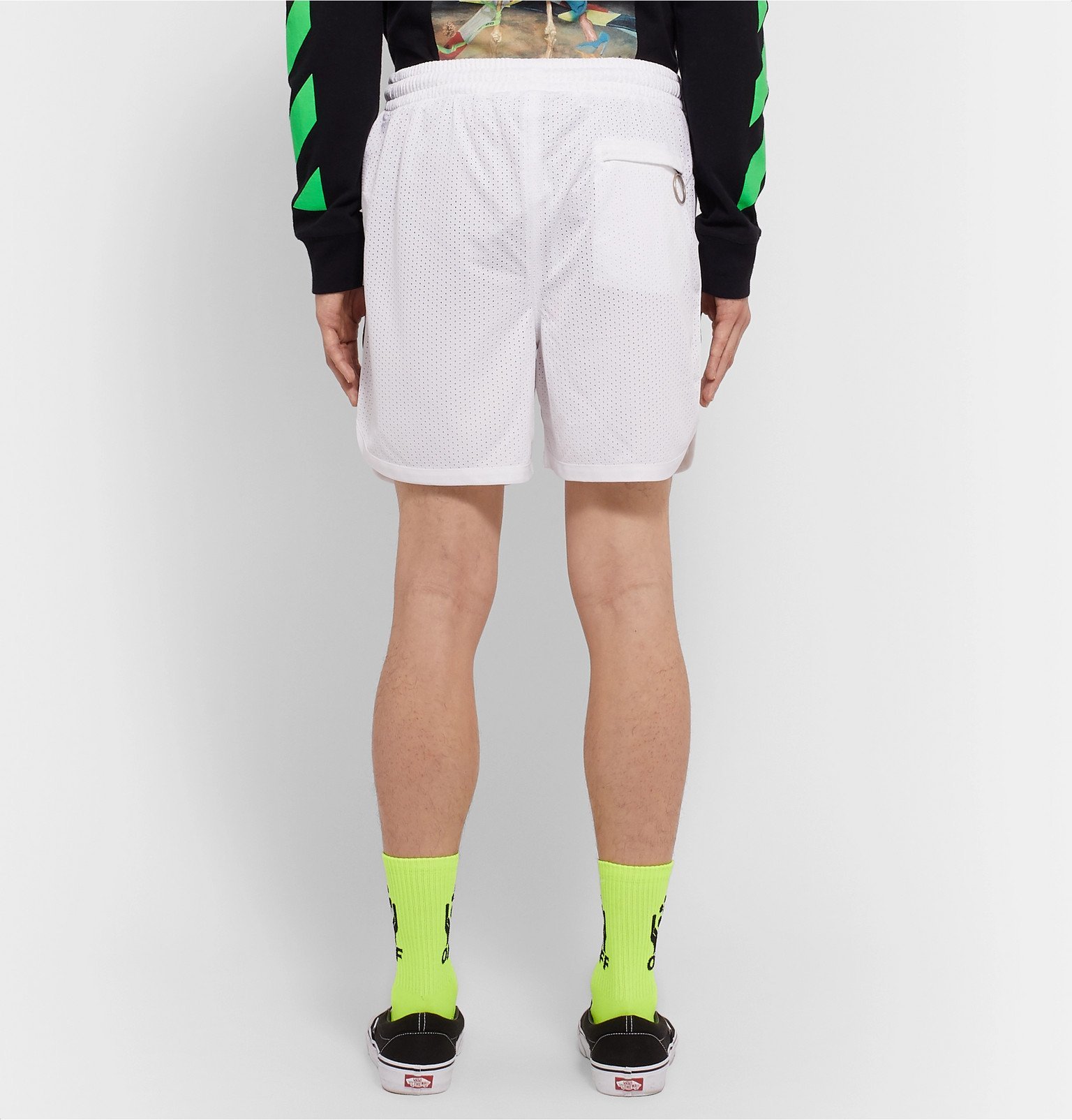 18AW OFF-WHITE GRADIENT MESH SHORT オフホワイト パンツ ショート