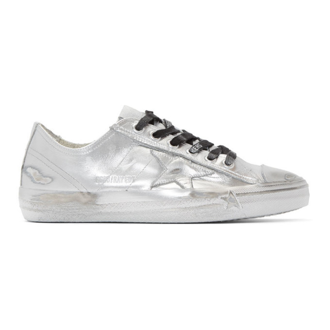Golden Goose Silver Limited Edition V-Star Ray Sneakers Golden Goose Deluxe
