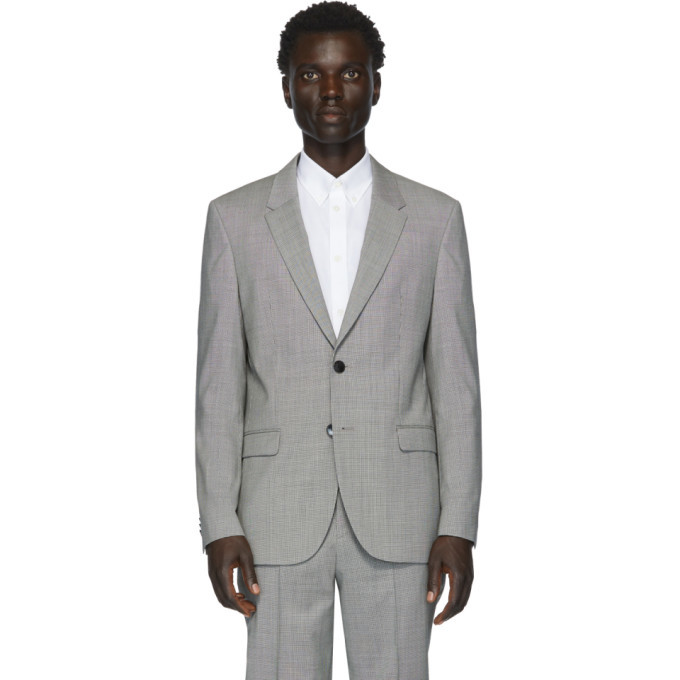 Hugo Grey Houndstooth Blazer Hugo Boss