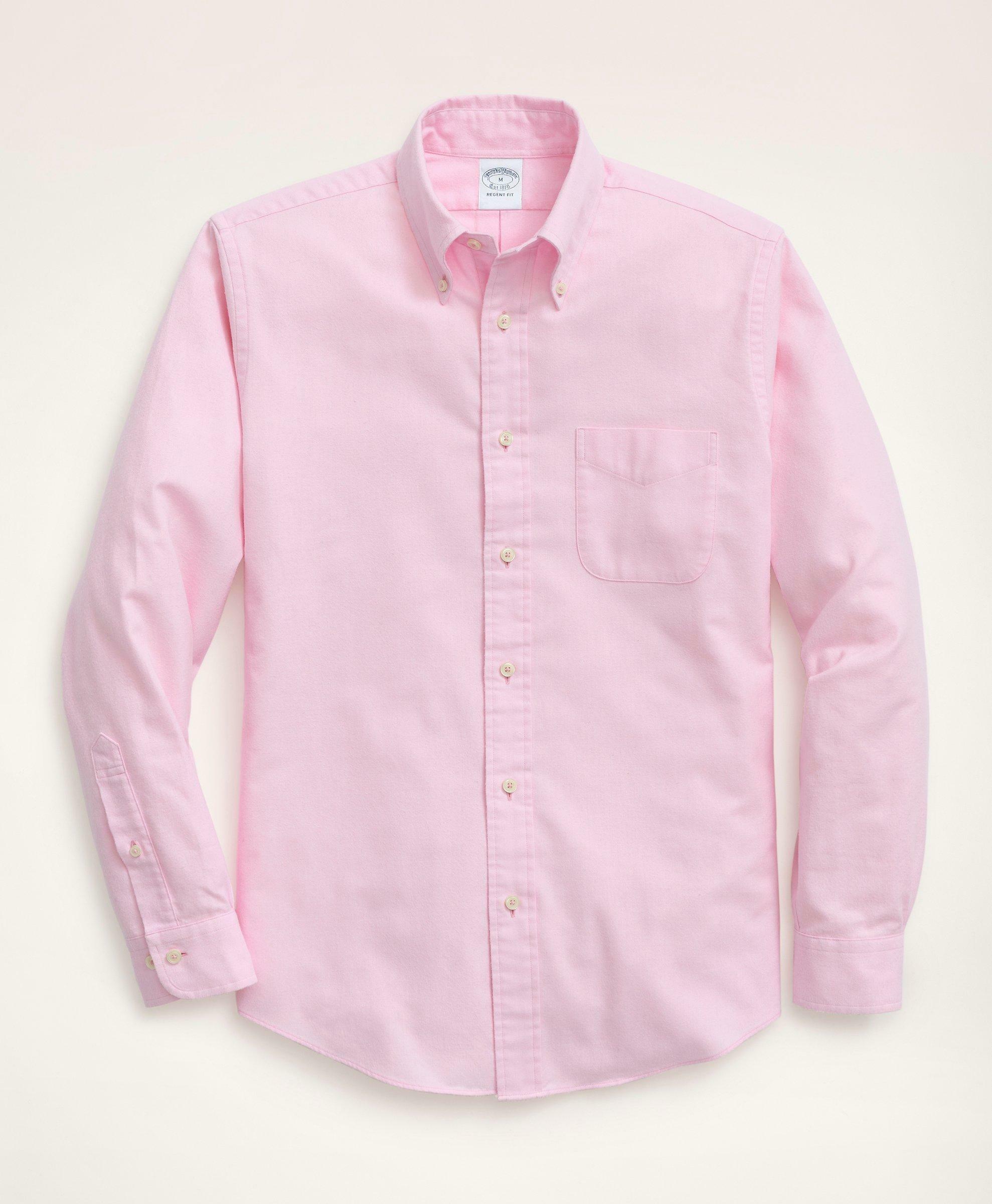 Brooks Brothers Men's Regent Regular-Fit Portuguese Flannel Shirt | Light Pink