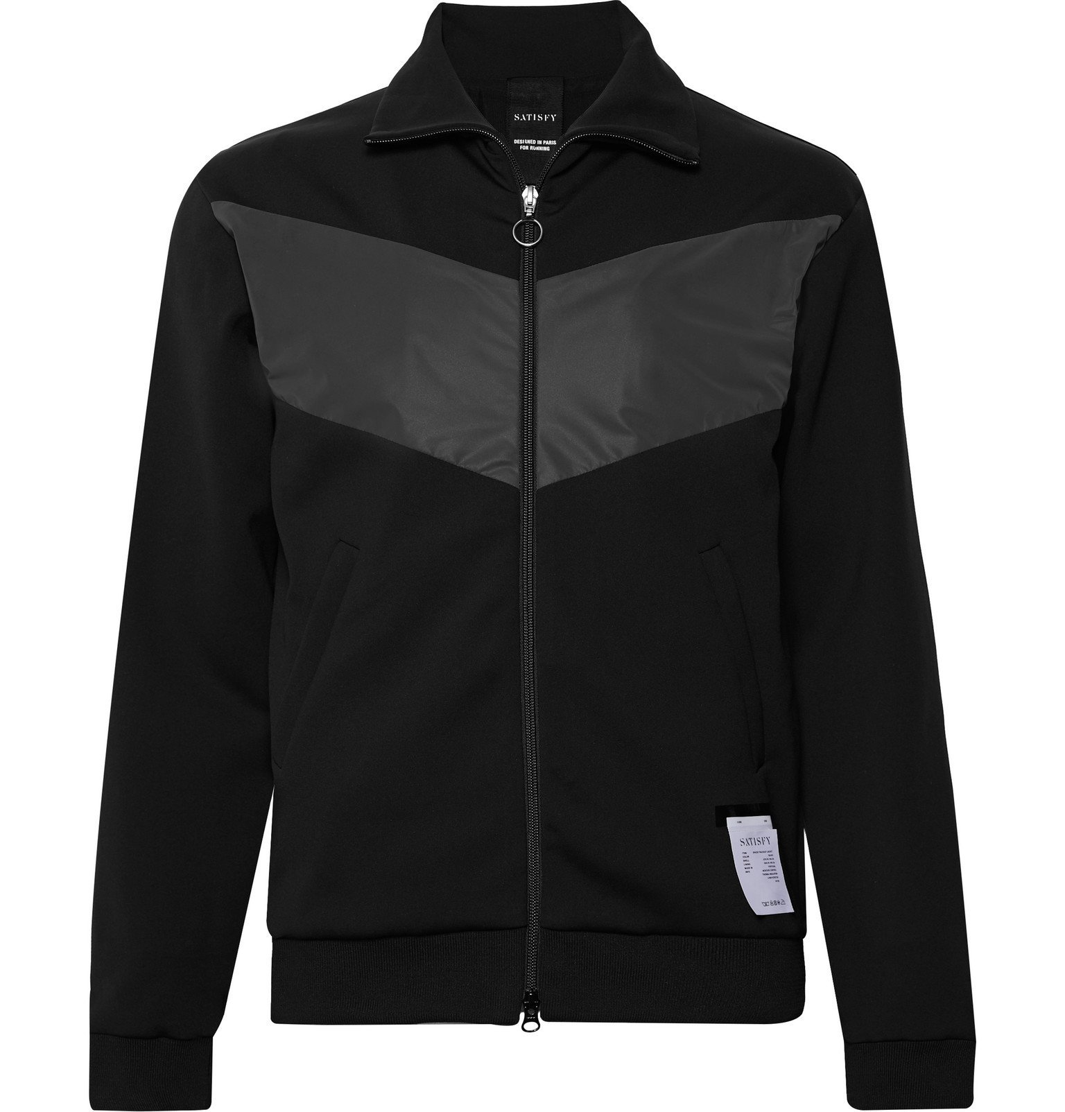Satisfy ShellTrimmed Tecnospacer ZipUp Jacket Black Satisfy