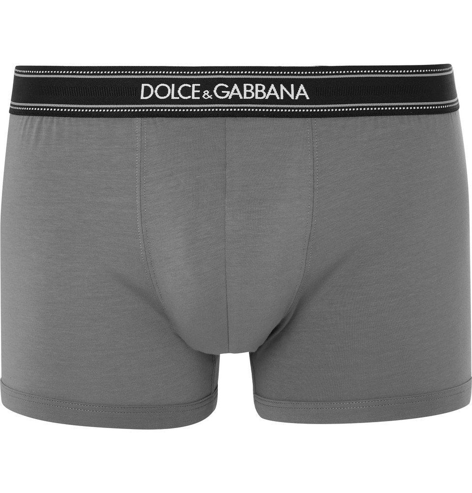 Dolce & Gabbana - Stretch-Cotton Boxer Briefs - Gray Dolce & Gabbana