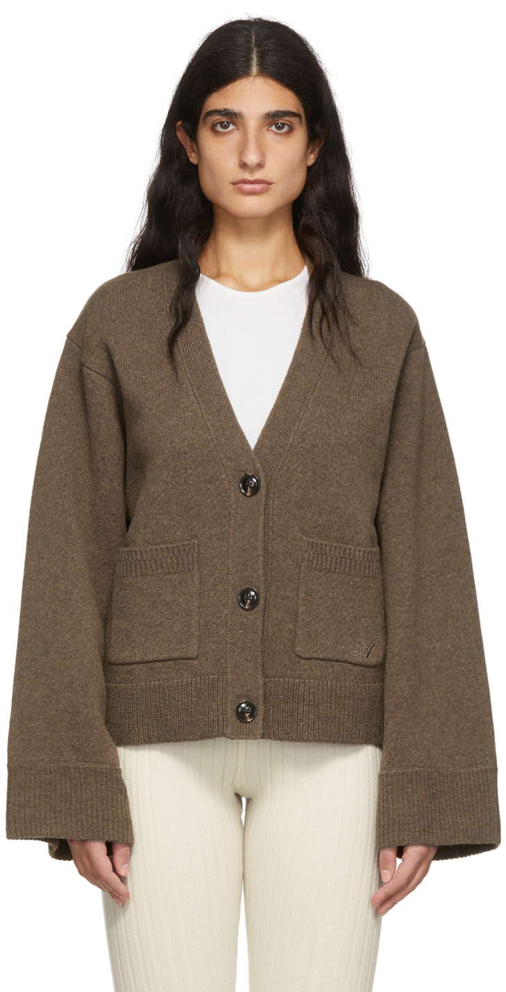 Axel Arigato Brown Wool Cardigan Axel Arigato