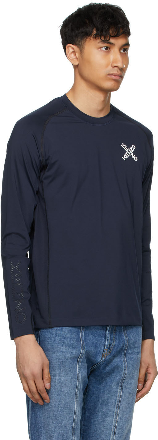 Kenzo Navy Slim-Fit Sport Long Sleeve T 