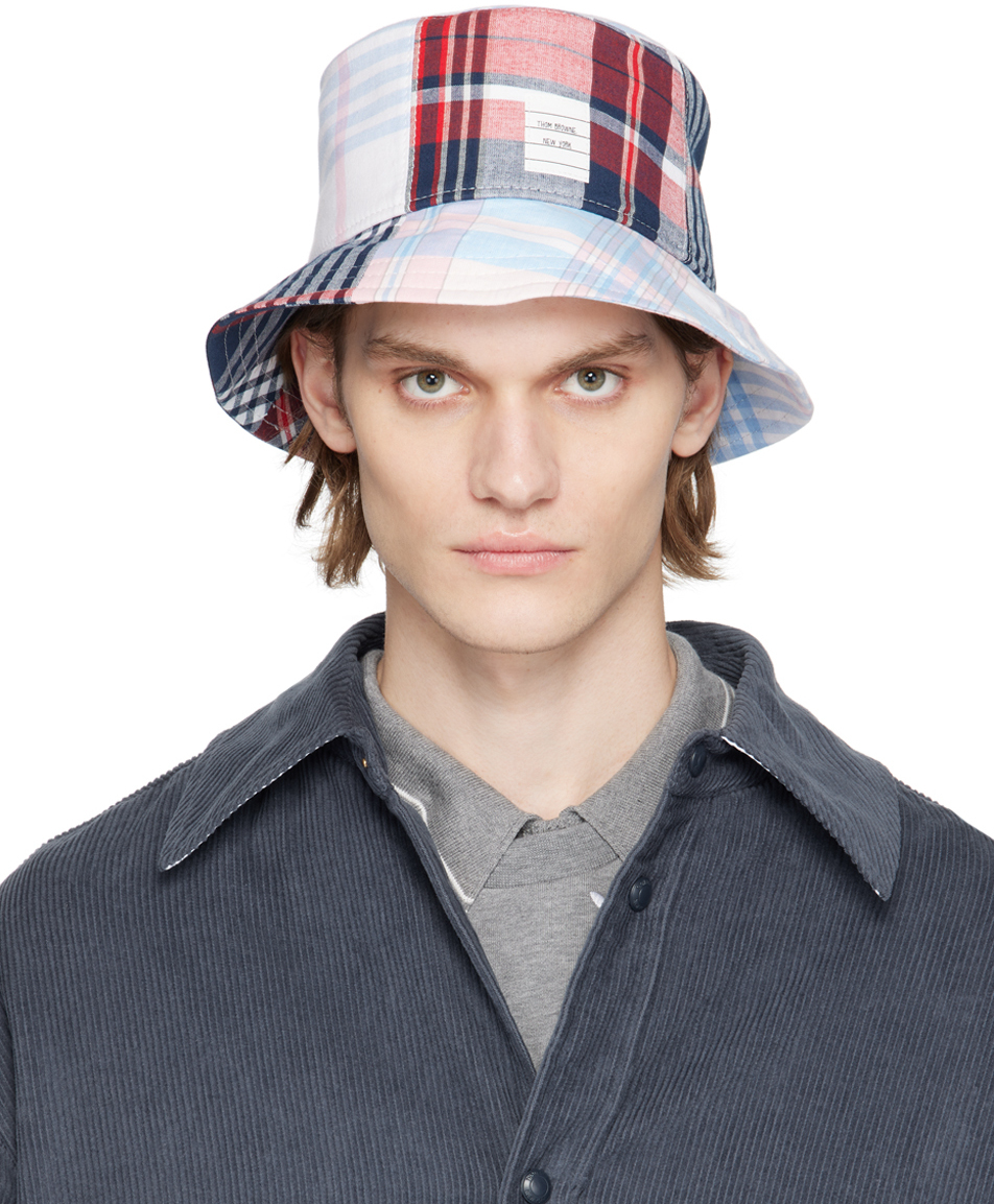 Thom Browne Multicolor Check Bucket Hat Thom Browne