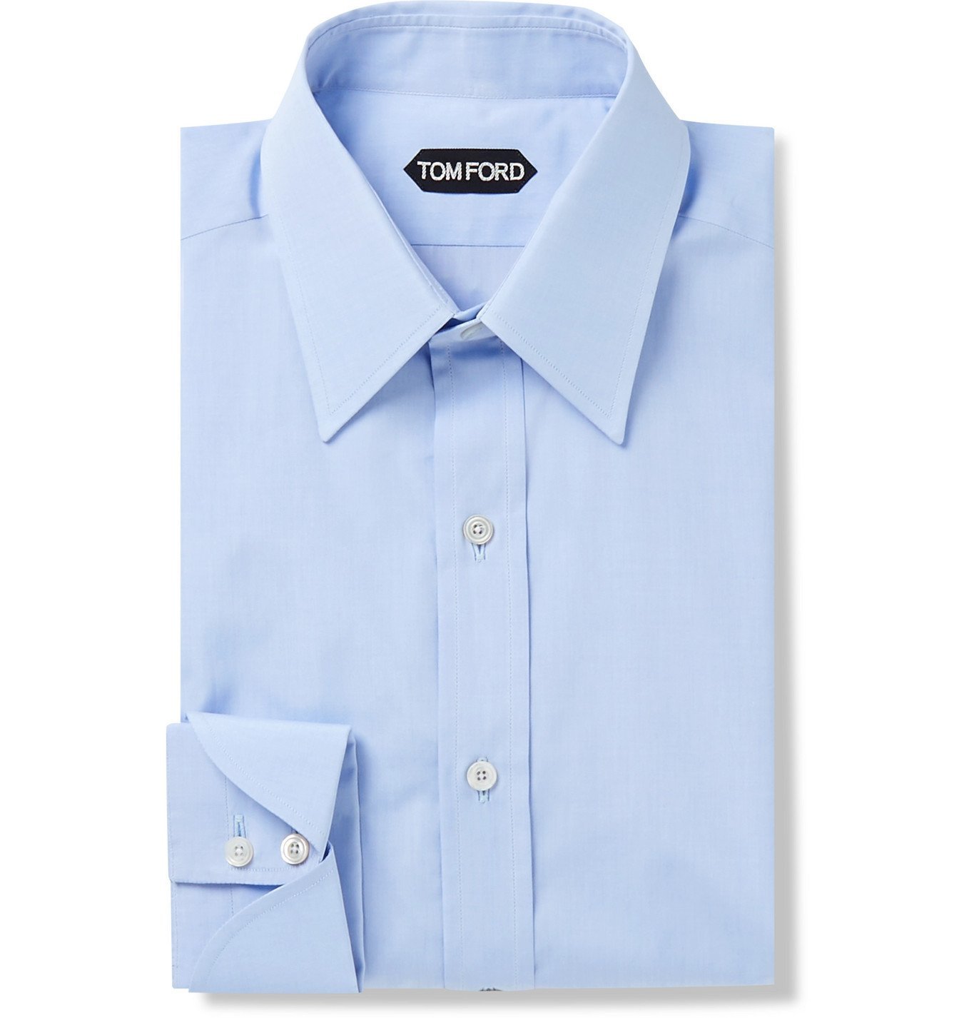 TOM FORD - Slim-Fit Sea Island Cotton Shirt - Blue TOM FORD