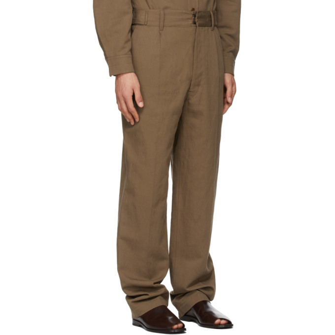 Lemaire Brown Military Chino Trousers Lemaire