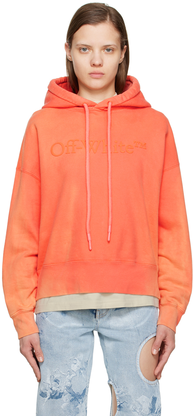 Off-White Orange Rubberized Hoodie Off-White