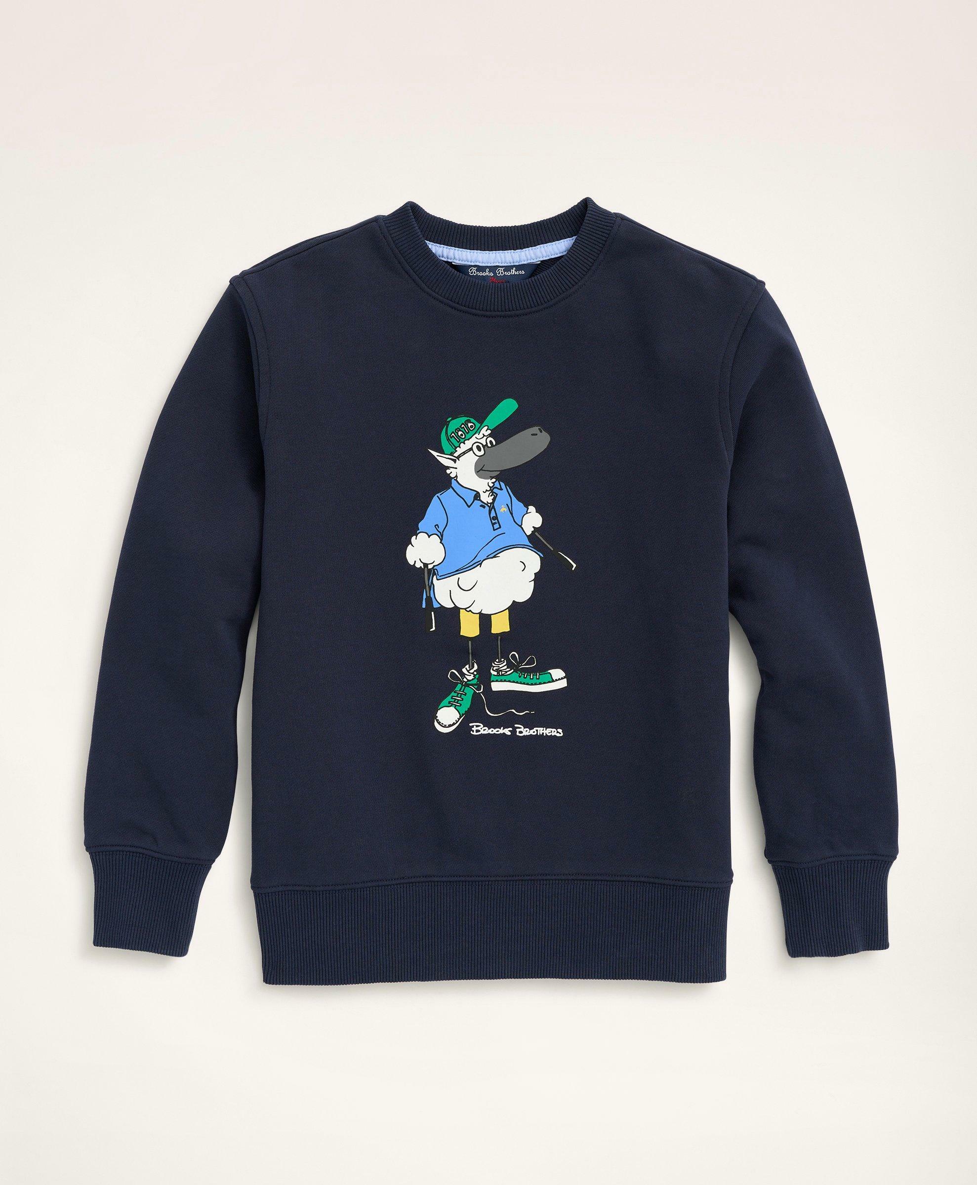 Brooks Brothers Boys Henry the Sheep Graphic Sweatshirt | Navy