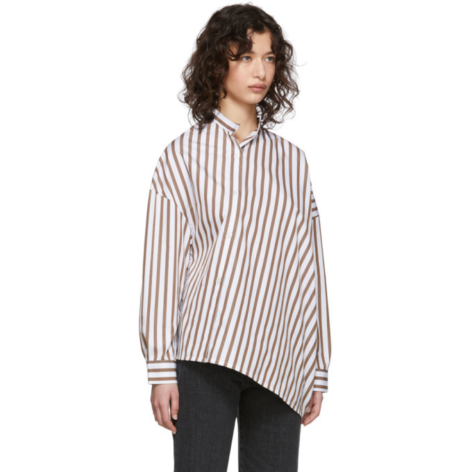 Brown Striped Noma Shirt Toteme