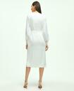 Brooks Brothers Women's Crepe Faux Wrap Dress | White