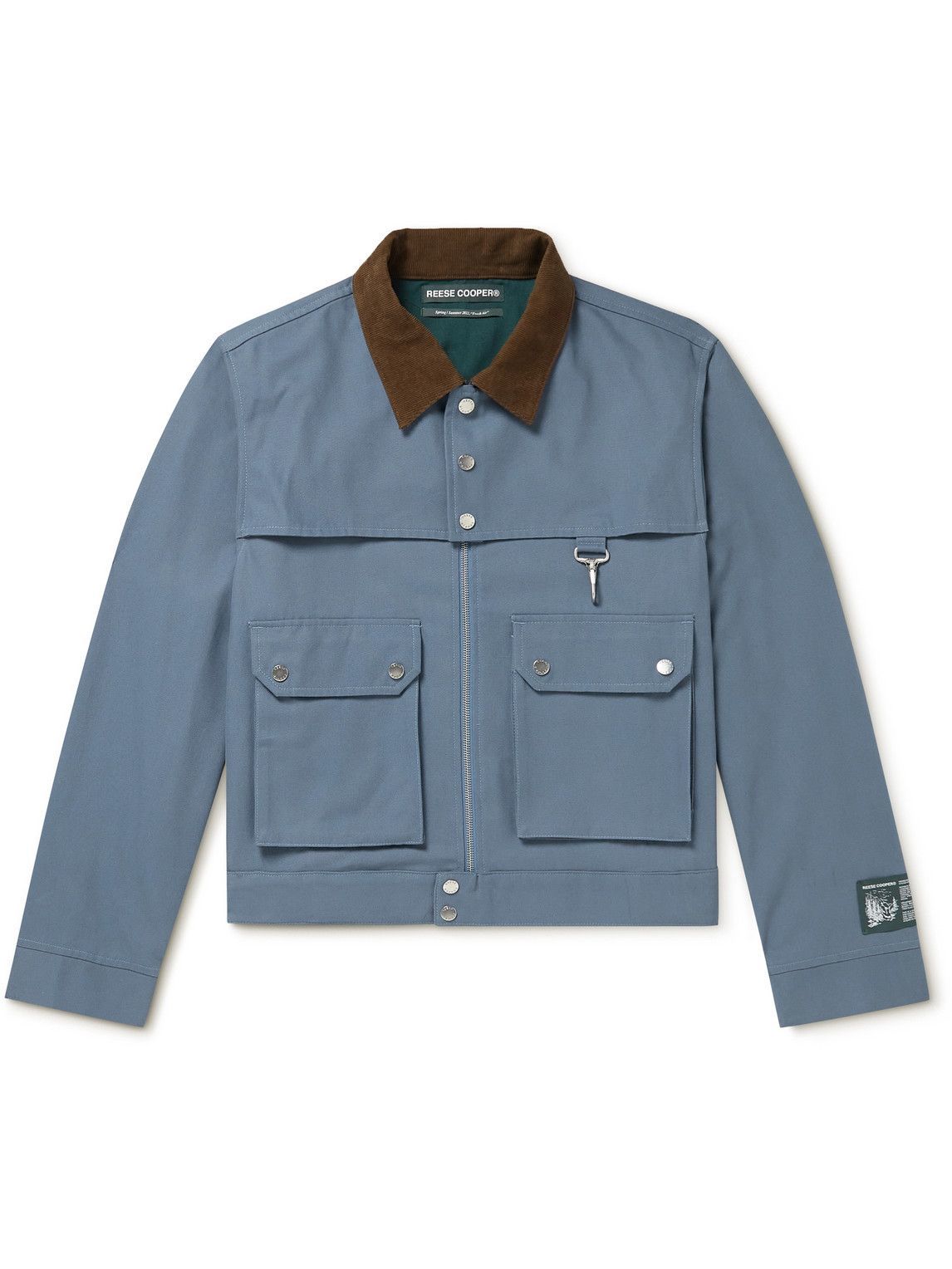 Reese Cooper® - Cropped Corduroy-Trimmed Cotton-Twill Field Jacket ...