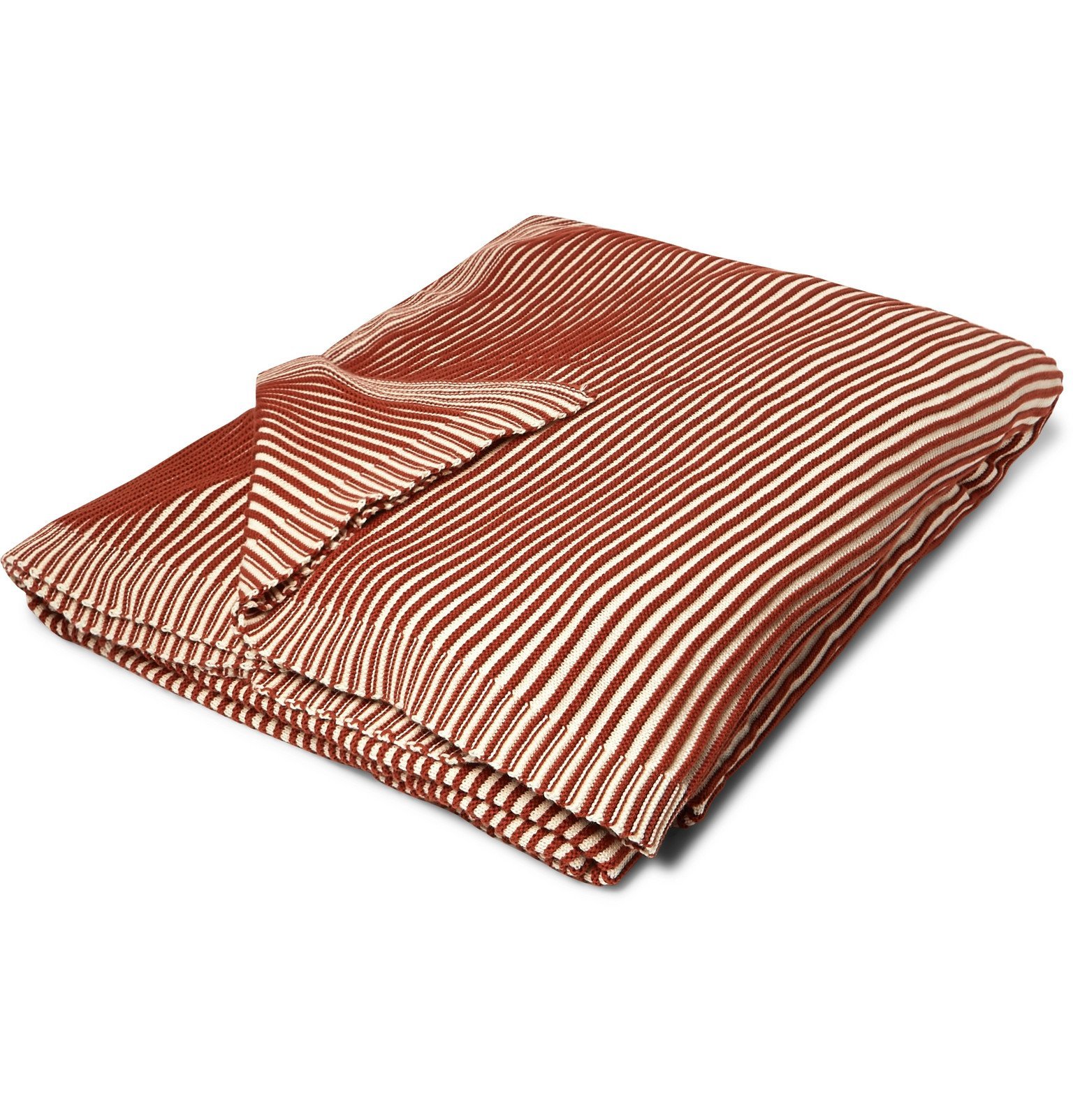 Soho Home Warehouse Striped Cotton Blanket Orange Soho Home