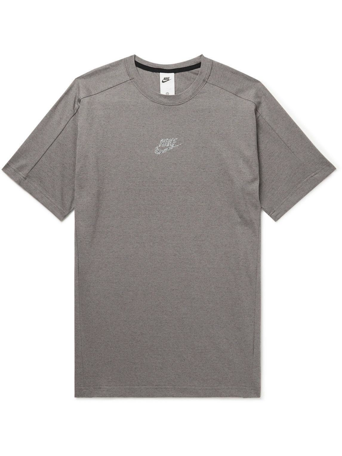 Nike - Sportswear Logo-Appliquéd Cotton-Blend Jersey T-Shirt - Brown Nike