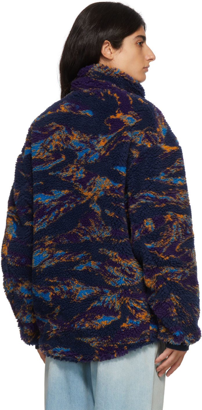 R13 Blue Oversized Fleece Jacket R13