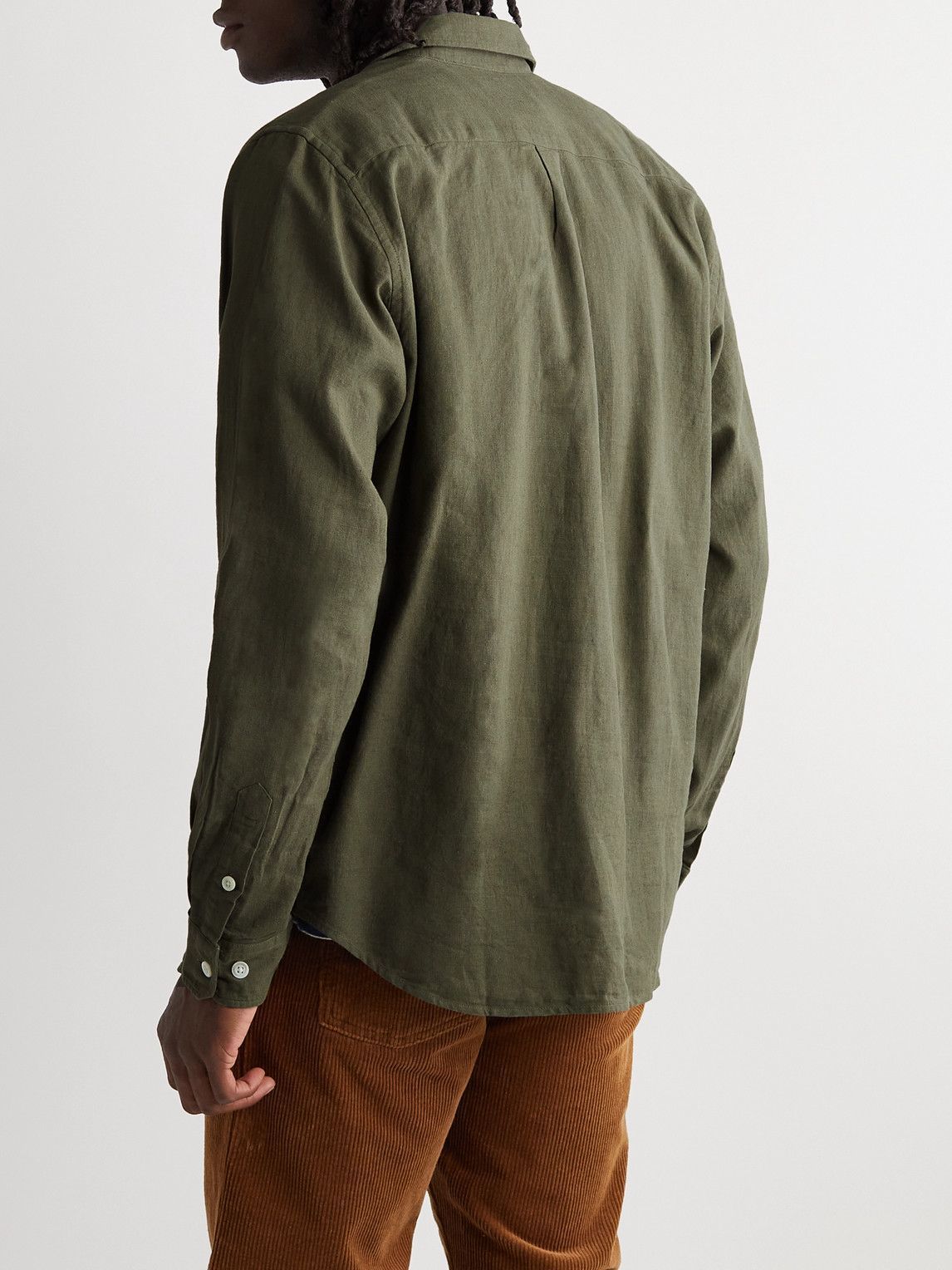 Norse Projects - Thorsten Cotton and Linen-Blend Twill Shirt - Green ...