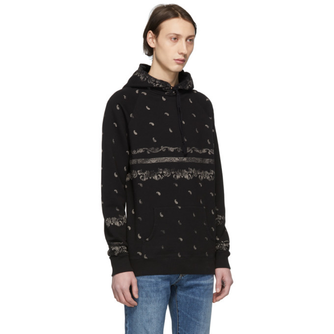 saint laurent paisley hoodie