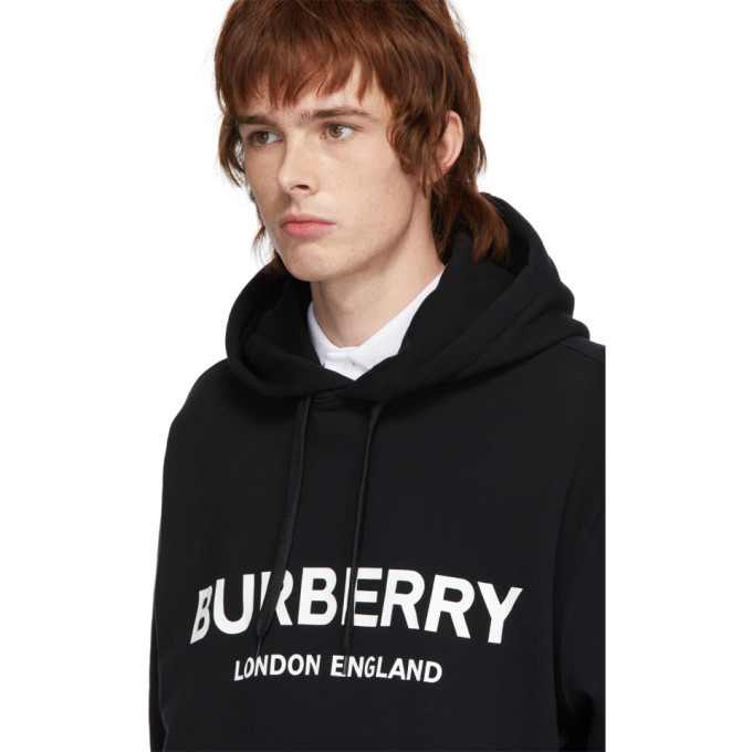 Burberry Black Lexstone Logo Hoodie Burberry