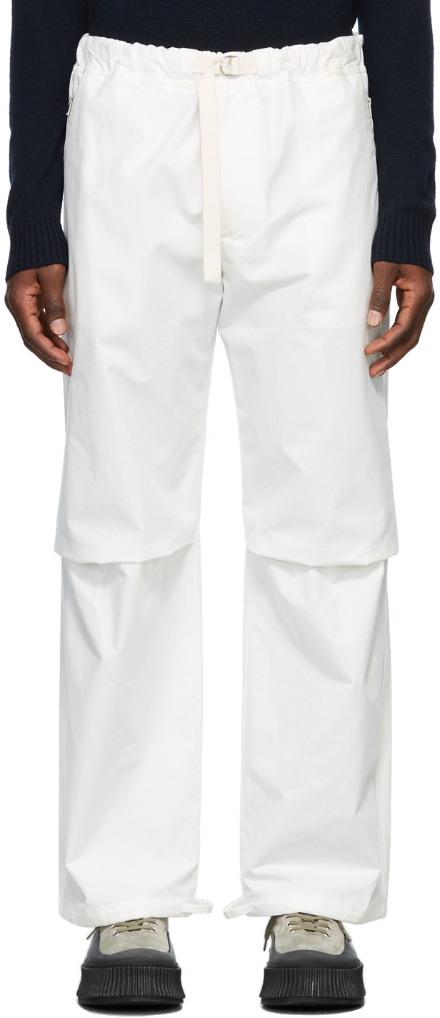 Jil Sander White Cargo Trousers Jil Sander
