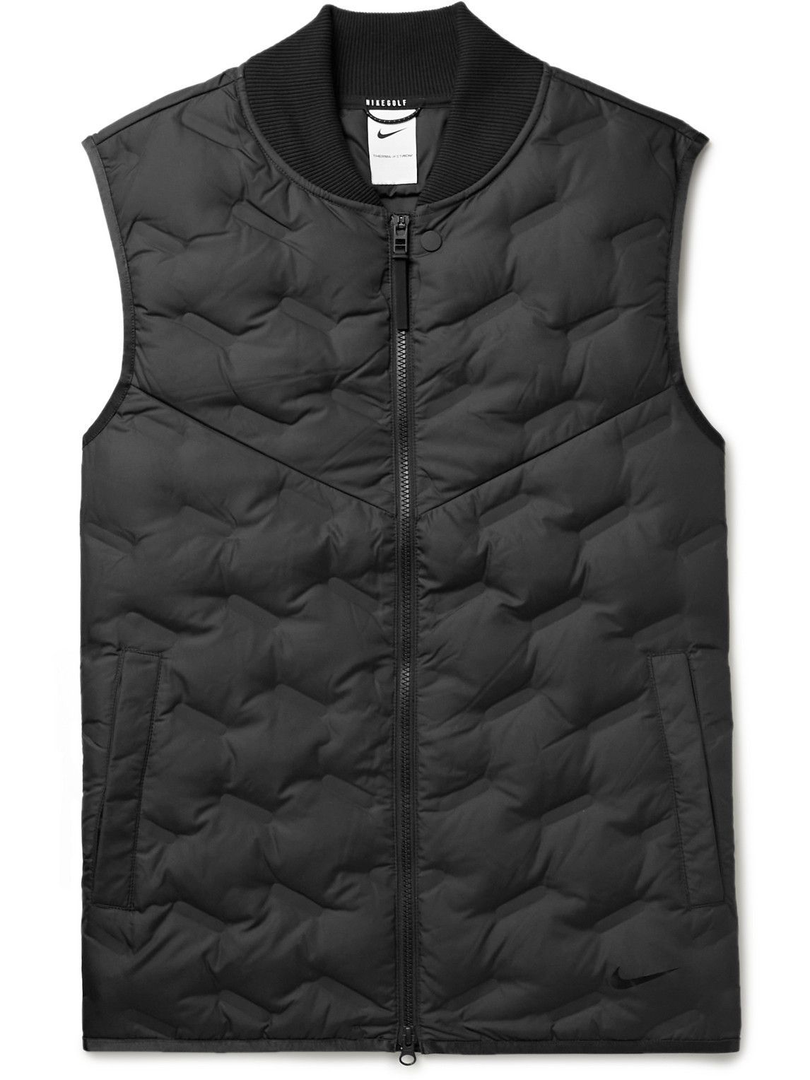 Nike Golf - Repel Quilted Therma-FIT ADV Down Golf Gilet - Black Nike Golf