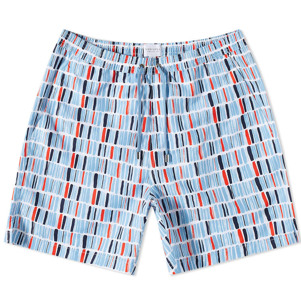 Sunspel Tile Print Swim Shorts Sunspel