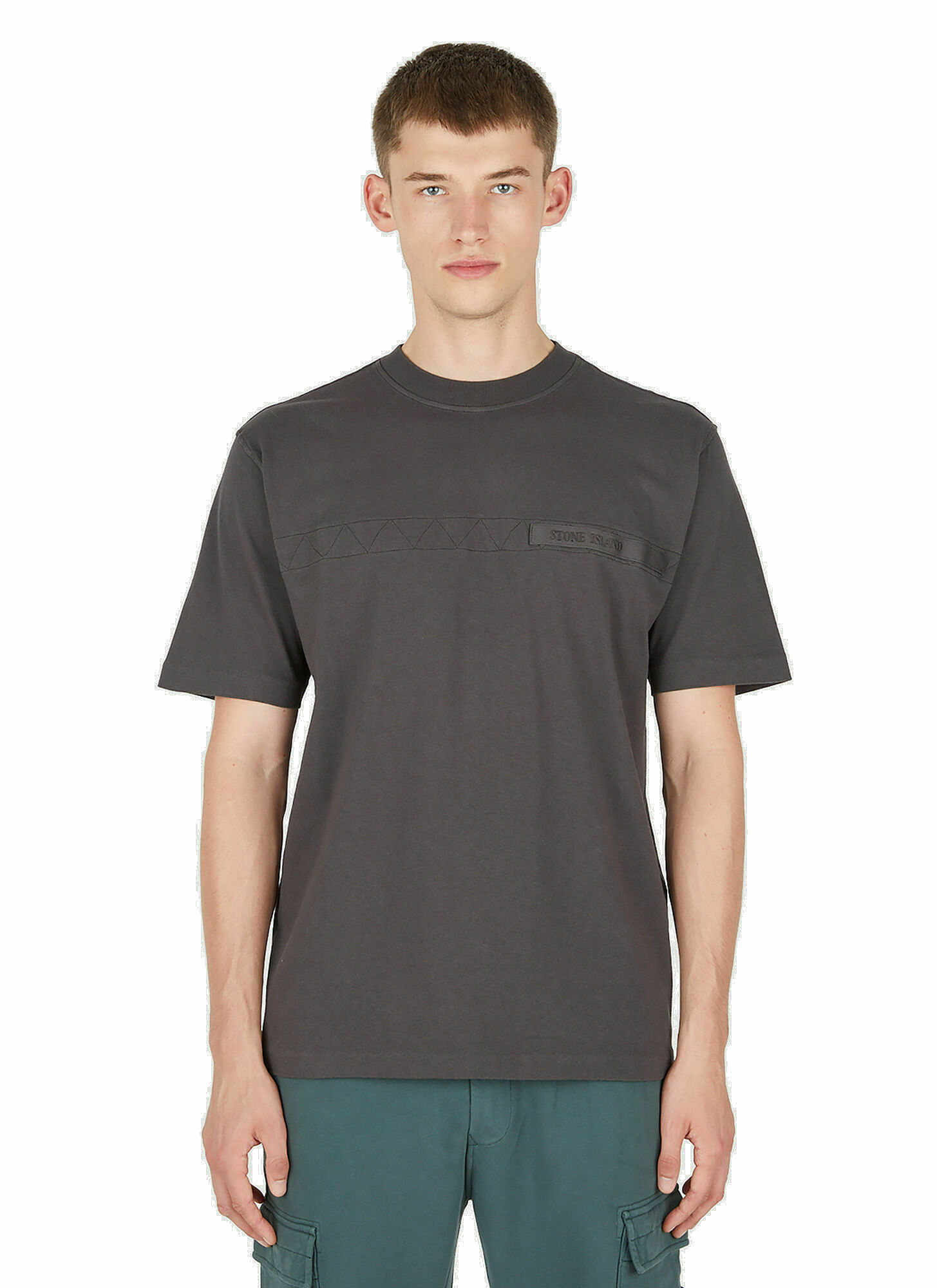 Photo: Logo Patch T-Shirt in Grey