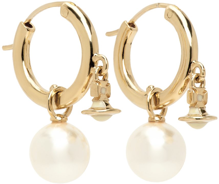 Vivienne Westwood Gold Pearl Fenella Earrings Vivienne Westwood