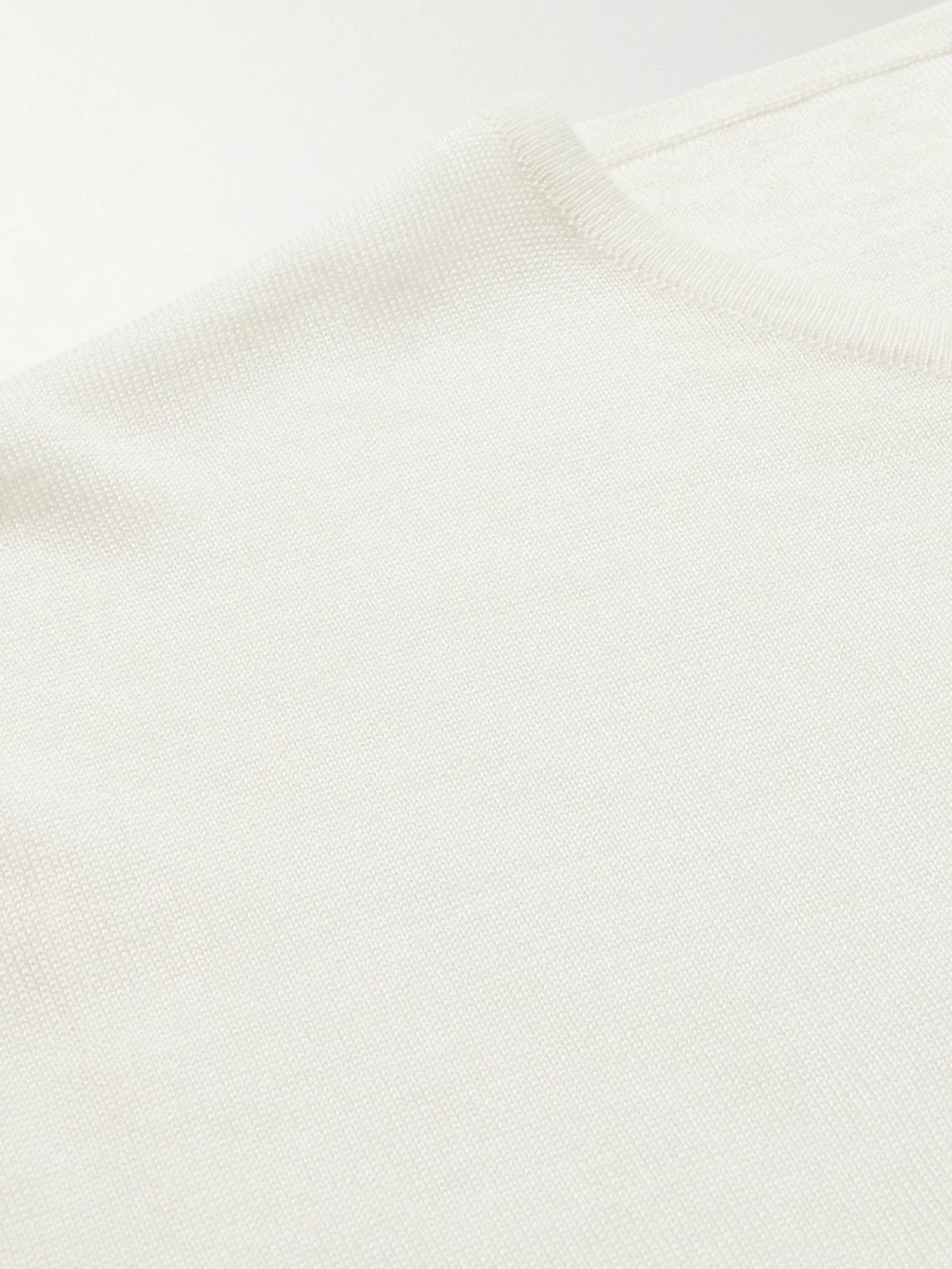 Ghiaia Cashmere - Cashmere and Silk-Blend T-Shirt - White Ghiaia Cashmere