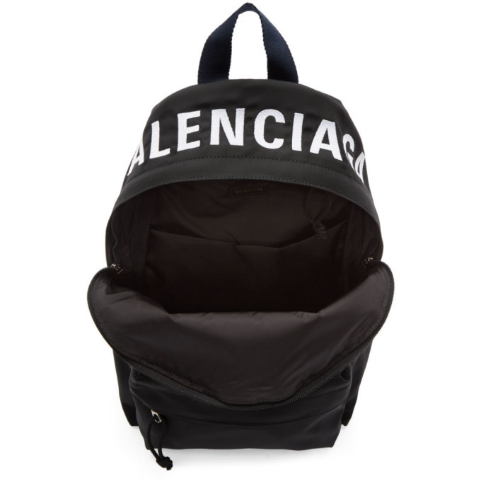 Balenciaga Black and Navy Wheel Backpack Balenciaga