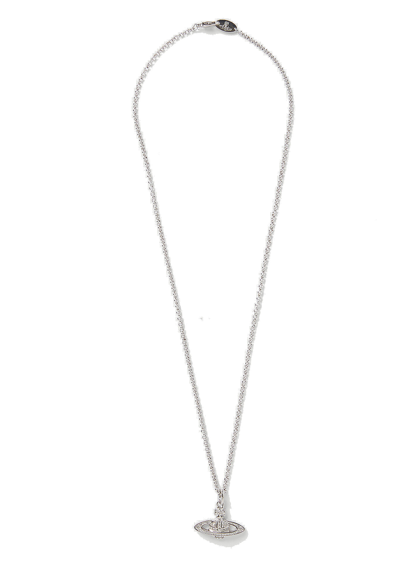 Mini Bas Relief Pendant Necklace in Silver Vivienne Westwood