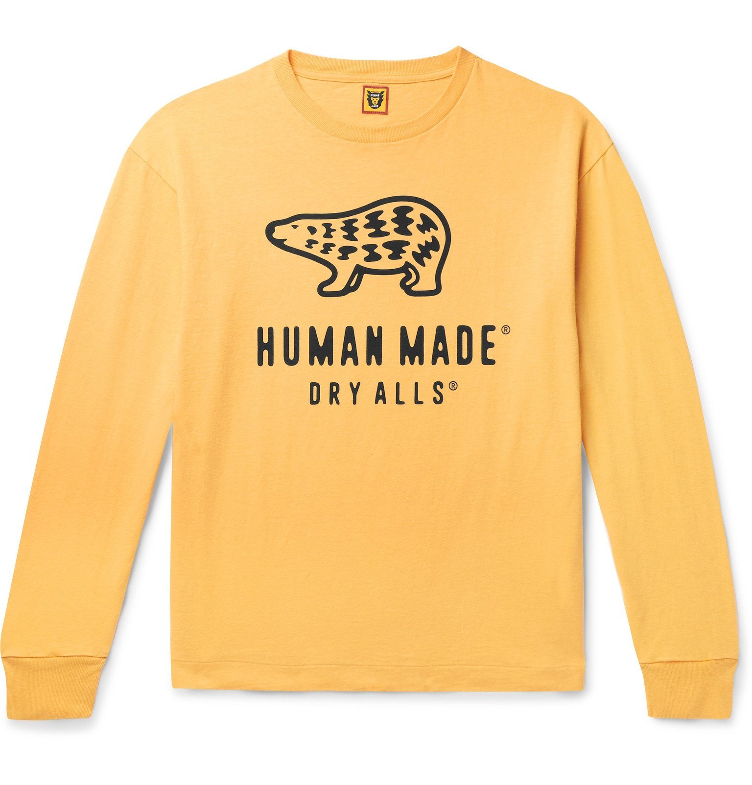 Human Made - Logo-Print Cotton-Jersey T-Shirt - Yellow Human Made