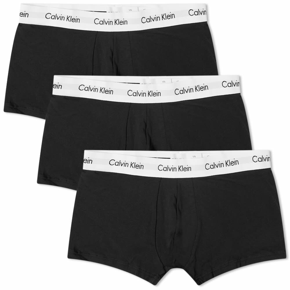 Calvin Klein Men's Low Rise Trunk - 3 Pack in Black/White Calvin Klein