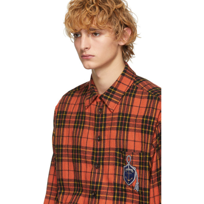 orange and black gucci shirt