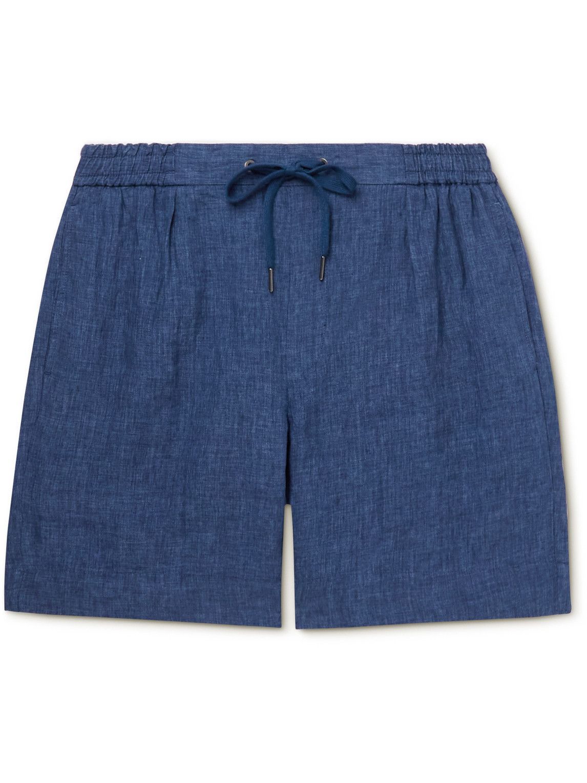 Ralph Lauren Purple label StraightLeg Linen Drawstring Shorts Blue