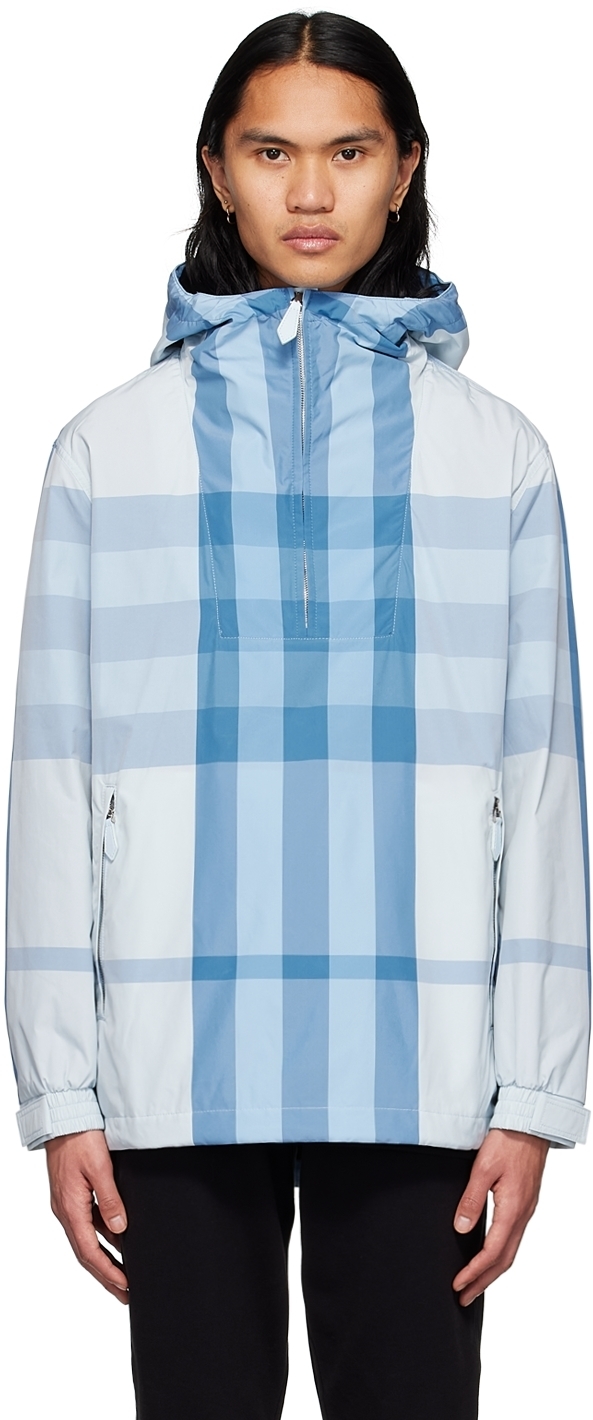 Burberry Blue Nylon Jacket Burberry