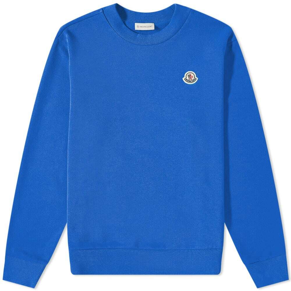 Moncler Men's Logo Classic Crew Sweat in Bluette Moncler