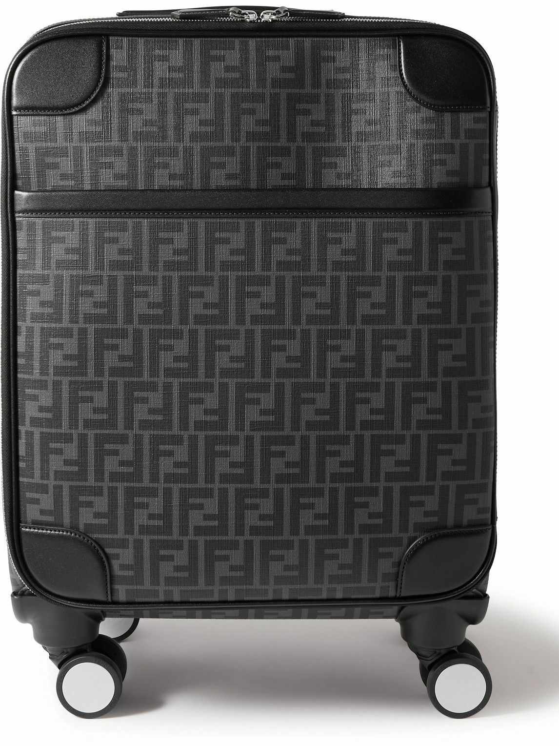 Photo: Fendi - Leather-Trimmed Logo-Jacquard Canvas Suitcase
